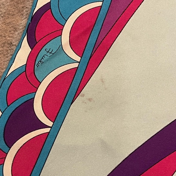 Vintage Emilio Pucci Colorful Abstract Silk Scarf - Picture 3 of 7